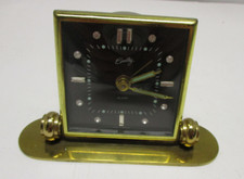 Vintage Bradley Desk Alarm Clock Brass Glow Travel Wind UP picture