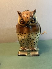 Ceramic/Porcelain Electric Owl Lamp Perfume Night Light Works 1940s German Read picture