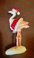 Monet PINK FLAMINGO SANTA Enameled Trinket Box 2011 picture