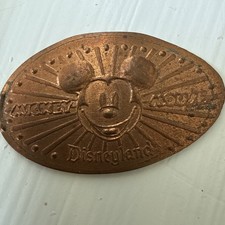EARLY 1990s LARGE MICKEY RAYS FLAT EARS PRESSED ELONGATED PENNY DISNEY DL0015 picture