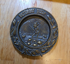 Vintage Brass Dartmoor Pixie Dish: Pagan Altar Plate picture