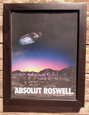 1997 Absolut ROSWELL Vintage Framed Print Ad Poster UFO SciFy Pop Art picture