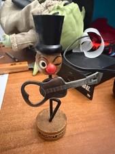 VTG Johnny Guitar Magnetic Bottle Can Opener Wood Metal Japan MCM Barware Figure picture