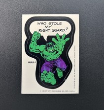 Hulk-1 1975 Topps Marvel Comic Book Heroes Sticker picture