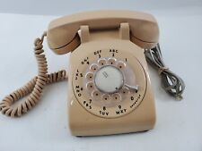 Vintage ITT Retro  Beige Tan Rotary Dial Desk/Table Top Old School Telephone picture