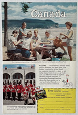 Original Vintage Print Ad 1958 Canada for a Relaxing Fun Family Vacation picture