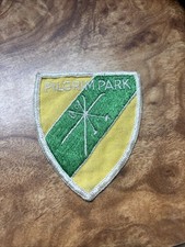 VTG 60s 70S Pilgrim Park SKI PATCH RARE 3” TRAVEL Waterbury Vermont lost Area picture