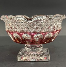 Vtg Westmoreland Wakefield Ruby Red Fairy Lamp, Base Only, Signed By K. Clayton picture
