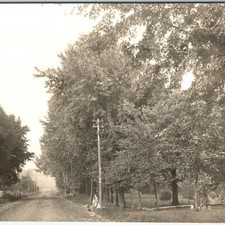 c1910s Cute Children Play Dirt Road RPPC Farm House Hammock Real Photo Postcard picture