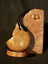 Folding Vest Pocket Pipe - Smooth Briar Finish - Mid-20th Century Portable picture