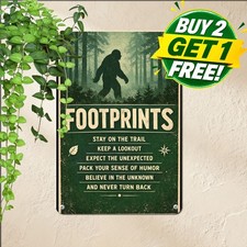 Sasquatch Cabin Life Advice Metal Sign Retro Outdoor Lodge Wall Plaque 8x12 picture