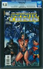 Infinite Crisis 1 CGC 9.8 NM-MT WP Jim Lee Superman Batman Wonder Woman DC picture