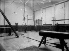 Gymnasium Interior At The Municipal Institute In Battersea Old Photo picture