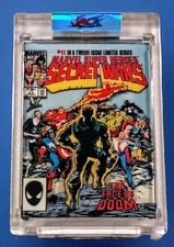 Secret Wars #11 Glow In The Dark Custom Cut & Stacked 3-D Trading Card + Case  picture