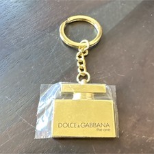 Dolce & Gabbana The One Gold Tone Metal Perfume Bottle Keychain Split Ring picture