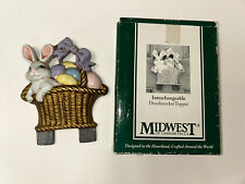Midwest of Cannon Falls Door Knocker Topper Easter Bunny Rabbit Basket cast iron picture