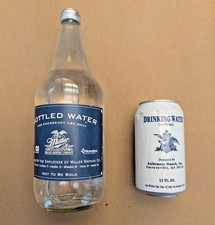 Vintage Emergency Water Bottle & Can Hurricane Relief Miller & Anheuser Busch picture