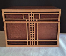Charming and Unusual Wooden Box Frank Lloyd Wright Motif picture