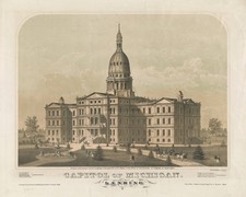 Capitol of Michigan Lansing 8x10 Print HT5134354 picture