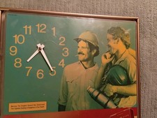Vintage 1960,S Winston Lighted Clock Face Only,Reframed for wall Display(Non... picture
