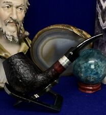 •Refreshed• GEORG JENSEN 925 STERLING Band Bent TALL APPLE Denmark Briar Pipe picture