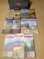 Butler & GTR Motorcycle Maps Collection Lot Of 11 Soft Black Carrying Bag picture