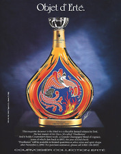 1990 Courvoisier Erte Romain de Tirtoff Distillation vtg Print AD Advertisement picture