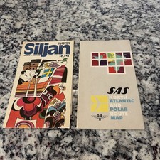VTG  Scandinavian Travel Map Lot 1960s SAS Polar Route & 1971 Sweden Siljan Runt picture