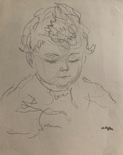 CHARLES KIFFER (1902-1992) CHILD PORTRAIT CIRCA 1970 (246) picture