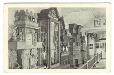 Antique Postcard Ridgeway, Iowa Clock Collection Carved Wood Art Interior View picture