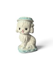 Vintage Kitsch Napcoware Japan White Poodle Dog Puppy Small Head Vase C-6348 picture