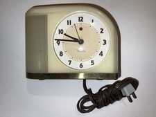 Vintage Westclox Moonbeam S5-J Alarm Clock MCM Art Deco - Clock works picture