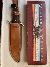 vintage WESTERN W49 Bowie Knife - with Sheath  and Box - MINT  condition -  USA picture