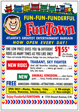 Vintage Fun Town Amusement Park Ad Magnet – Atlanta, Georgia picture