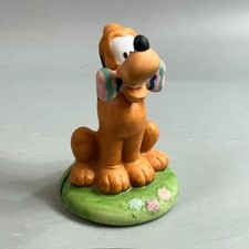 Vintage Walt Disney Pluto Ceramic Figurine Schmid Easter Decor Gift Mickey Mouse picture