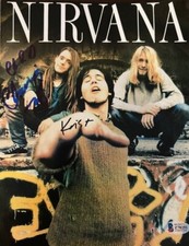 Chad Channing Krist Novoselic Signed Autographed Nirvana Photo Kurt Cobain COA picture