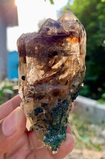 136 Gram Nice Smoky Quartz Crystal Inclusion Red Mica from Skardu Pakistan. picture