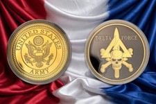 Delta Force Challenge Coin Skull Crossbones US Army Seal picture