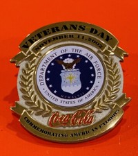 2002 Coca-Cola Veterans Day RARE Pin United States Air Force Military picture
