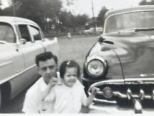 K9 Photograph Father Girl 1954 Desoto Cadillac Old Cars picture