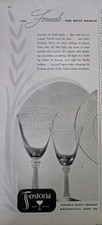1947 Fostoria glassware glass stems Laurel Pattern  vintage ad  picture