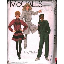 McCall's 8167 Liz Claiborne Misses Top Culottes Pants Sewing Pattern Size 14-16 picture