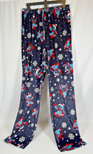 Disney Stitch Christmas Pajama Pants Unisex Large Fleece Santa NWOT picture