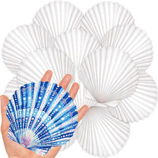 20Pcs 4-5 Inch Large Scallop Shells for Crafts, Natural White Scallop Shells for picture