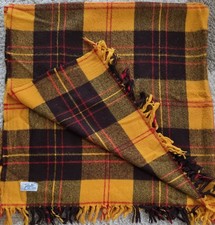 Vintage Faribo Fluff Loomed Wool Plaid Throw with Fringed Ends & Original Bag picture