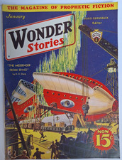 Wonder Stories January 1933 Frank Paul, Nathan Schachner Gernsback Pulp Magazine picture