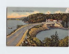 Postcard Great Island from Orr's Island Mine USA picture