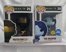Funko Pop Halo Master Chief Xbox Gear Shop Exclusive Vinyl #25 The Weapon #26 picture