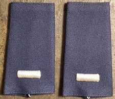 1 Pair (2pc) of USAF Air Force 1st LT Rank Large Epaulets *Never Worn* NOS blue picture