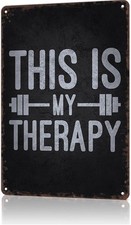Vintage Posters This Is My Therapy Gym Tin Metal Signs Home Décor 8x12 picture